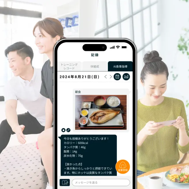 Point4 「綺麗なダイエット※」メソッドに基づくAIによる食事分析
