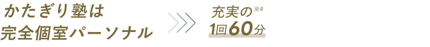 かたぎり塾は完全個室パーソナル - 充実の1回60分