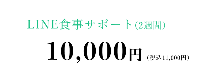 【LINE食事サポート(2週間)】10,000円（税込11,000円）